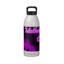 Purple Rose Happy Mother's Day design Drinking Bottles