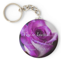Purple Rose Key Chain