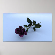 Purple Rose (light grey base) Poster
