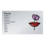 Purple rose & lips business cards