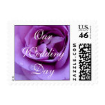 Purple Rose, Our Wedding Day Postage