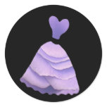Purple Rose Petal Bridesmaid Dress - Heart Bodice Stickers