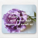 Purple Rose Poem mousepads