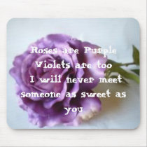 Purple Rose Poem mousepads