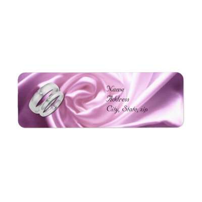 Purple Rose Return Address Wedding Labels