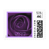 Purple Rose RSVP Stamp