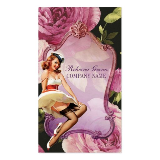 purple rose vintage girly makeup artist business card templates