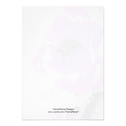 Purple Rose Wedding Invitation