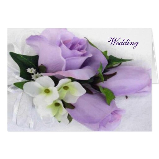 Purple Rose Wedding Invitation Card