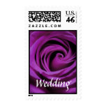 Purple Rose Wedding Postage Stamp