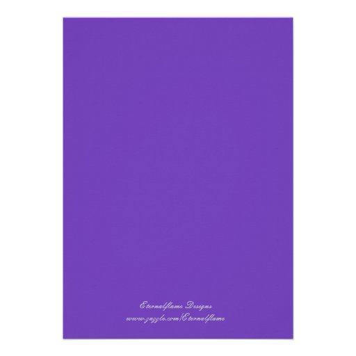 Purple Rose Wedding Rehearsal Dinner Card Custom Announcement