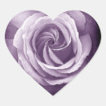 Purple Rose Wedding Rose Heart Sticker