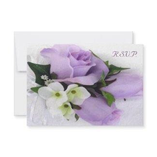 Purple Rose Wedding RSVP