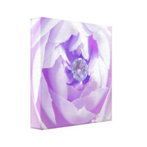 Purple Rose with Diamond Wrapped Canvas Gallery Wrap Canvas