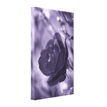 Purple Rose Wrapped Canvas Print