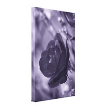 Purple Rose Wrapped Canvas Print