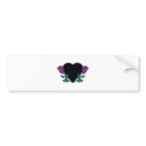 purple roses black heart bumper stickers by doonidesigns purple roses black heart bumper stickers