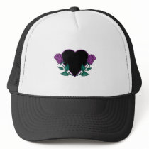 purple roses black heart hats by doonidesigns purple roses black heart hats