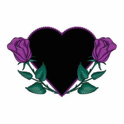 purple roses black  heart photo cut out Zazzle_photosculpture