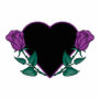 purple roses black  heart photo cut out