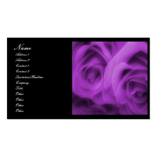Purple Roses Business Card