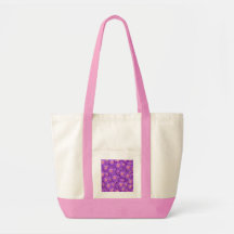 Purple roses canvas bag