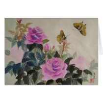 purple roses cards