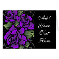 Purple Roses Customizable Card