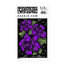 Purple Roses Fantasy Postage postage