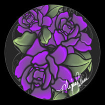 Purple Roses Stickers