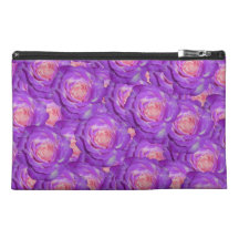 Purple roses travel accessories bag