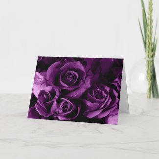Purple Roses-Valentine's Day card
