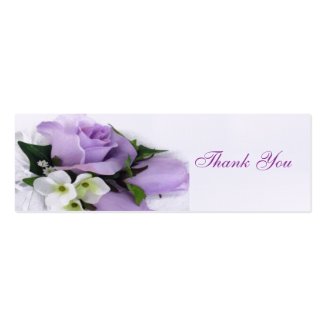 Purple Roses Wedding Favor Tag