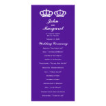 Purple Royal Couple Wedding Program Rack Cards