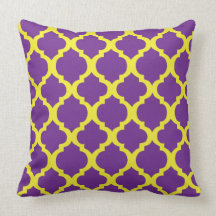 Purple Royal Moroccan Throw Pillow