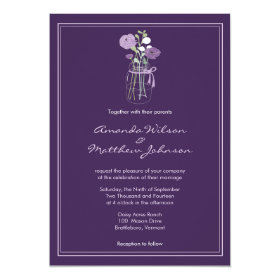 Purple Rustic Mason Jar Wedding Invitations 5