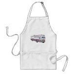 Purple RV Bus Cartoon Camper Apron