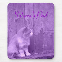 Purple Sahara (cat) *customizable* Mousepad mousepads