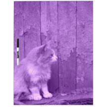 Purple Sahara Cat Dry Erase Board
