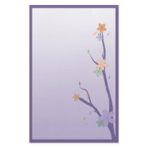 Purple Sakura stationery by creampufart Purple Sakura stationery