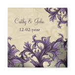 purple Save the date magnet