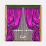 Purple Save the Date Weddings Magnet