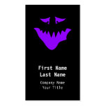 Purple Scary Face. Monster. Business Card