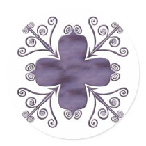 Purple Scrolled Design Stickers by mrssocolov2 Purple Scrolled Design Stickers