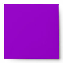 Purple Scrollwork Square Monogram Envelopes