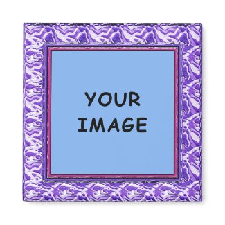 Purple Sculptured Photo Frame Magnet magnet