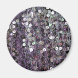 Purple Sequins & Beads Fridge Magnet