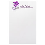 Purple Set of Gears stationery