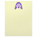 Purple Shaggy Dog. Cartoon. Customized Letterhead