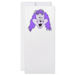Purple Shaggy Dog. Cartoon. rack cards
